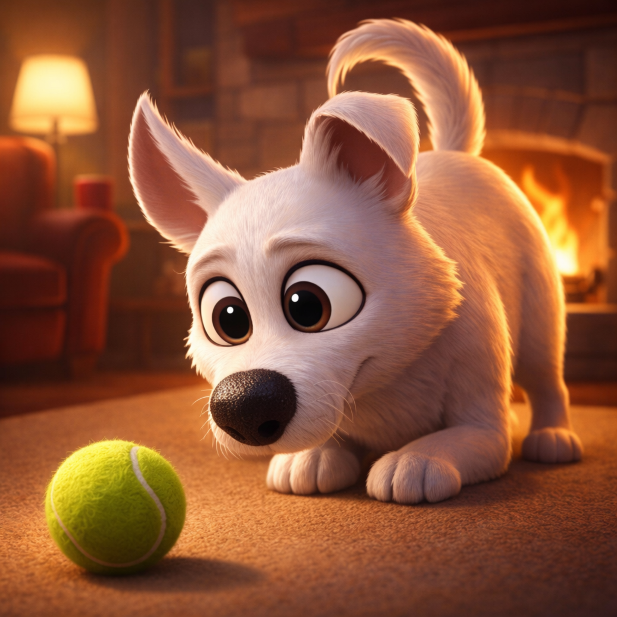 Little Black Wet Nose, an original animated character by Matt Riley Studio